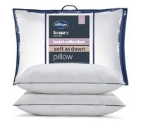 Silentnight Hotel Collection Soft as Down Pillow - Luxurious Sink-In Feeling Of Down Soft Touch Quality Breathable Hypoallergenic Medium Support - Synthetic Down Alternative (2 Pack)