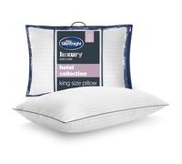 Silentnight Hotel Collection Super King Pillow - Covers Half of a Super King Size Bed - Luxurious 5 Star Hotel Comfort Pillow - Soft Touch Cover Filled with the Finest Fibres - Soft Support, 90x48cm