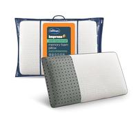 Silentnight Impress Anti Bacterial Memory Foam Pillow - Comfortable Pressure Relief - Charcoal Infused Foam - Breathable Temperature Regulation - Hypoallergenic and Machine Washable Removable Cover