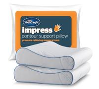 Silentnight Impress Memory Foam Pillow 2 Pack | Orthopaedic, Ergonomic Cervical, Firm Support, Neck and Shoulder Pain Relief, Reactive Memory Foam