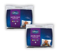 Silentnight Just Like Down Pillows Pack of 4 - Soft Medium Support Comfy Pillows with Just Like Down Filling for Extra Comfort - Hypoallergenic and Machine Washable - 4 Pack