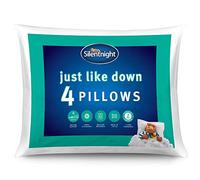 Silentnight Luxury Just Like Down Pillows 4 Pack - Pack of 4 Hotel Bed Pillows with Soft Medium Support and Luxurious Stitching - Machine Washable and Hypoallergenic