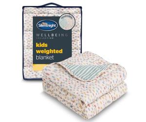 Silentnight Kids Weighted Blanket, Wellbeing Collection, Spot & Stripe, 3kg | Calming Comfort for Children, Deep Touch Pressure, Therapeutic Hug, Reduce Anxiety, Stress, Reversible Design, 100x150cm