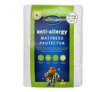 Silentnight King Size Anti-Allergy Mattress Protector with Elasticated Straps, Machine Washable and Hypoallergenic, White(555814LL)