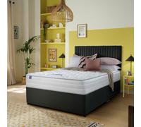 Silentnight Knightly 2000 Pkt Double Memory Divan Bed - Charcoal
