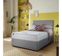Silentnight Knightly 2000 Pkt Kingsize Memory Divan Bed - Light Grey