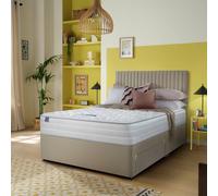 Silentnight Knightly 2000 Pkt Superking Memory 2 Drawer Divan Bed - Sandstone