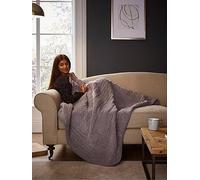 Silentnight Luxury 9-Heat Setting Pinsonic Heated Throw Grey