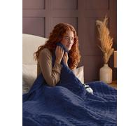 Silentnight Luxury Heated Throw - Navy, Blue