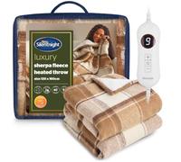 Silentnight Luxury Check Fleece Heated Throw