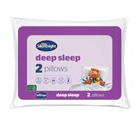 Silentnight Luxury Deep Sleep Pillow Pack of 2 - Pair of Bed Pillows with Luxurious Stitching and Soft Medium Support - Hypoallergenic and Machine Washable - 2 Pack
