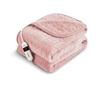 Silentnight Luxury Heated Throw - 9 Heat Settings Blush Pink