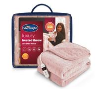 Silentnight Luxury Heated Throw Blush