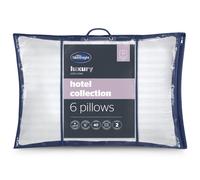 Silentnight Luxury Hotel Collection Piped Pillow - Hotel Quality Stylish Pillow Soft Medium Support for Back & Side Sleepers - Filled with Finest Fib