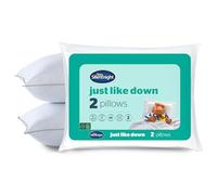 Silentnight Luxury Just Like Down Pillow Pack of 2 - Pair of Hotel Bed Pillows with Soft Medium Support and Luxurious Stitching - Machine Washable and Hypoallergenic 2 Count (Pack of 1)