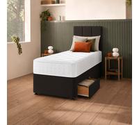 Silentnight Marlow 1000 Mirapocket Single 2 Drawer Divan Bed - Charcoal