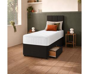 Silentnight Marlow 1000 Mirapocket Single 2 Drawer Divan Bed - Charcoal
