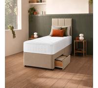 Silentnight Marlow 1000 Mirapocket Single 2 Drawer Divan Bed - Sandstone