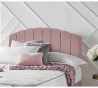 Silentnight Merlin Velvet Double Headboard - Dusky Pink