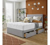 Silentnight Middleton Double Divan Bed With Mattress - Grey