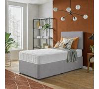 Silentnight Middleton Single Comfort Divan Bed - Grey