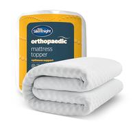Silentnight Orthopaedic Mattress Topper - Relieves Aches & Pains - Ergonomic Contoured Comfortable Foam - Supportive for Neck, Back, Body Pain - Washable Removable Cover, Hypoallergenic, Single