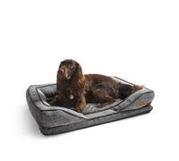 Silentnight Orthopaedic Pet Bed - Medium Dog Cat Bed - Contoured Foam for Support, Machine Washable Cover, Non-Slip Base, grey