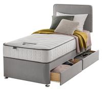 Silentnight Pavia Single Comfort 2 Drawer Divan Bed - Grey