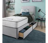 Silentnight Pavia Single Memory 2 Drawer Divan Bed - Grey