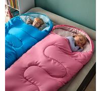 Silentnight Kids Sleeping Bag - Girls Boys 3 Season Mummy Sleeping Bag Ideal for Spring and Summer with Soft Touch Warm Cosy Fabric and Fibres - Machine Washable - 165 x 82cm