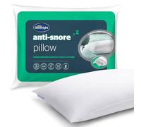 Silentnight Polyester Anti-Snore Pillow Ergonomically Designed with Contoured Foam Providing Head and Neck Support to Reduce Snoring - Hypoallergenic and Medium Support, White , Pack of 1
