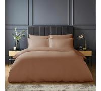 Silentnight Pure Cotton Duvet Set - Luxurious Cool Soft Touch 200 Thread Count - Button Fastening - Breathable 100% Cotton Quilt Cover + Pillowcase Bed Set - Machine Washable, Dusky Pink, Super King