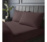 Silentnight Pure Cotton Fitted Sheet - Cool Soft Touch 200 Thread Count - Extra Deep 40cm Bed Mattress Sheet - Breathable 100% Cotton - Elasticated Corners, Machine Washable, Purple Plum, Super King