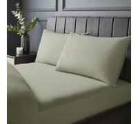 Silentnight Pure Cotton Fitted Sheet - Cool Soft Touch 200 Thread Count - Extra Deep 40cm Bed Mattress Sheet - Breathable 100% Cotton - Elasticated Corners, Machine Washable, Sage Green, Super King