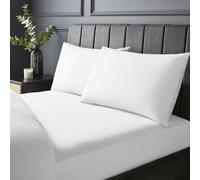 Silentnight Pure Cotton Fitted Sheet - Cool Soft Touch 200 Thread Count - Extra Deep 40cm Bed Mattress Sheet - Breathable 100% Cotton - Elasticated Corners, Machine Washable, White, King