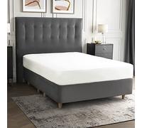 Silentnight Pure Cotton King Fitted Sheet - 100% Cotton White Soft 180 Thread Count Percale Cotton Fitted Bed Sheet with Elasticated Corners - Machine Washable - White - King