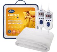 Silentnight Quilted Heated Mattress Topper- SuperKing Heated Underblanket - White, White