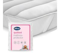 Silentnight Quilted Mattress Protector - Premium Luxury Soft Cosy Mattress Cover Protector Pad with Extra Deep Fit Elasticated Straps - Hypoallergenic, Super Soft and Machine Washable - Super King