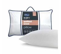 Silentnight Quilted Wool Pillow, Blend, White, Single