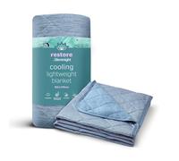 Silentnight Restore Cooling Blanket - Lightweight Comfortable Breathable Cool Summer Blanket for Night Sweats Hot Flushes Menopause - Throw for Sofa