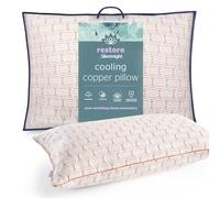 Silentnight Restore Cooling Copper Pillow - Naturally Cooling Cool Cold Copper Infused Pillow for Night Sweats and Hot Flushes - Anti Bacterial and Anti Ageing - Pack of 1