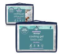 Silentnight Restore Cooling Gel Pillow & Mattress Pad - Helps Absorb Body Heat Prevent Overheating - Improve Sleep Quality for Night Sweats Hot Flushes Menopause - Cool Mat for Bed Sofa Car Travelling