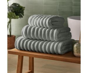 Silentnight Ribbed Cotton Bath Sheet - Luxuriously Soft & Super Absorbent Deep Thick Pile Towel - 100% Cotton BCI - Textured Dense Ribbed Bath Sheet