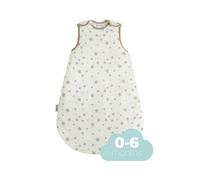 Silentnight Safe Nights Baby Sleeping Bag 2.5 Tog - Swaddle Wearable Blanket Sleeveless for 0-6 Months Breathable Soft Touch Cotton Jersey - 0-6 Months - Grey Stars