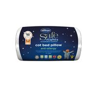 Silentnight Safe Nights Cot Bed Pillow - Anti Allergy Nursery Pillow For Sleeping Children Kids Newborn Baby Babies - Hypoallergenic Machine Washable Baby Shower Gifts White,1 Pillow,442367GE