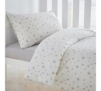 Silentnight Cot Bed Junior Jersey Star Duvet Cover & Pillowcase Set