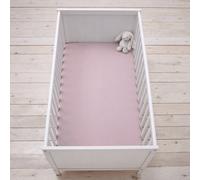 Silentnight Safe Nights Fitted Sheet - Cot Bed Mattress - Breathable 100% Cotton Jersey - Super Soft Kind to Baby Skin - 140x70cm - Secure Fit with Elasticated Corners - 2 Pack, Pink
