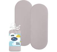 Silentnight Safe Nights Fitted Sheet - Moses Basket Mattress - Breathable 100%