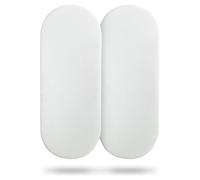 Silentnight Safe Nights Moses Basket Fitted Sheets Set 100% Jersey Cotton Bassinet Size Pack of Two Plain White Newborn Easy Care Super Soft for Baby with Storage Bag (28cm x 75cm x 9cm)