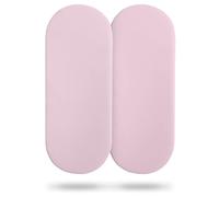 Silentnight Safe Nights Moses Basket Fitted Sheets Set 100% Jersey Cotton Bassinet Size Pack of Two Plain Pink Newborn Easy Care Super Soft for Baby with Storage Bag (28cm x 75cm x 9cm)